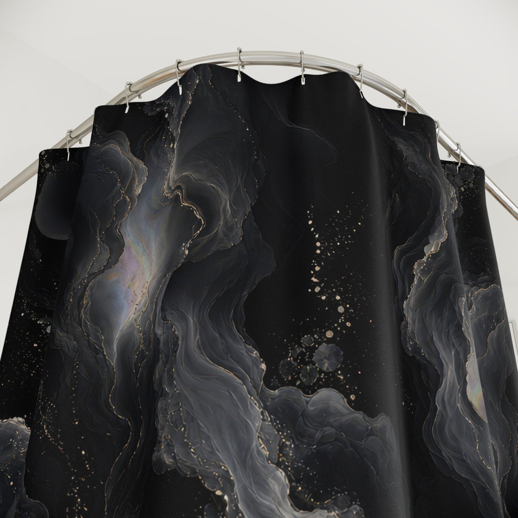 Smoky Marble Abstract Shower Curtain