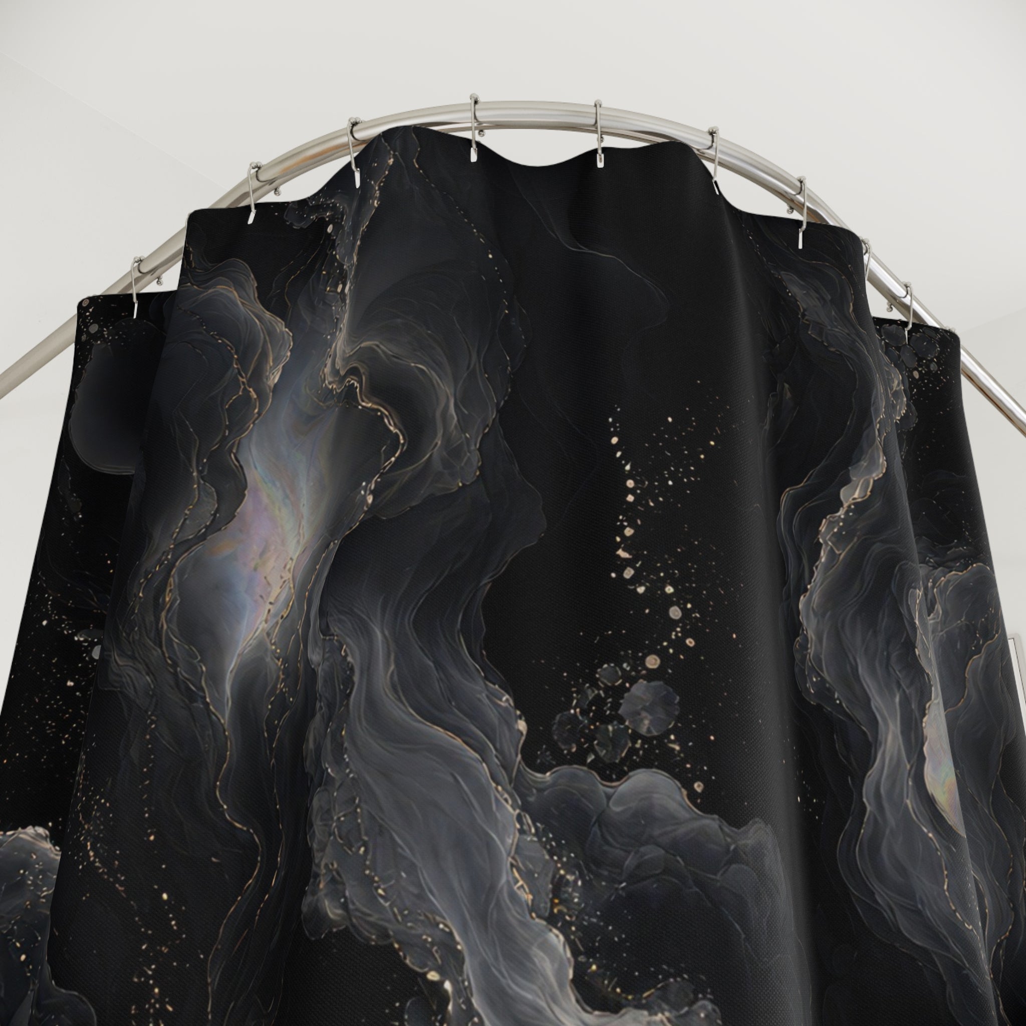 Smoky Marble Abstract Shower Curtain