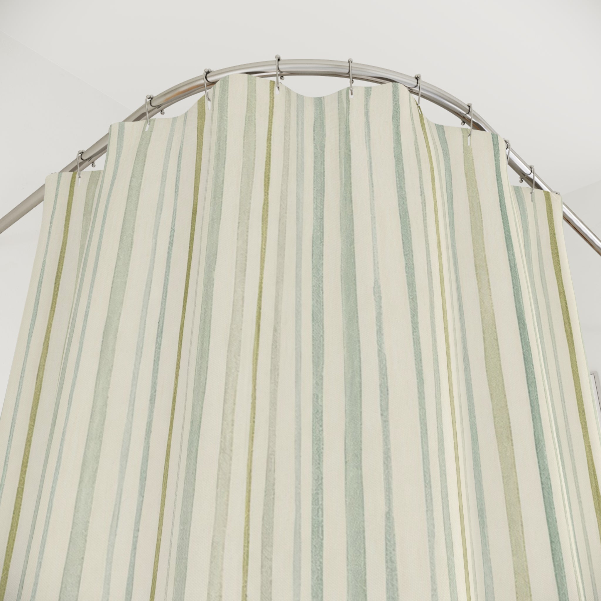 Seafoam Pinstripe Shower Curtain