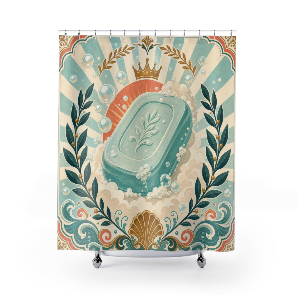Crowned Bar Soap Shower Curtain
