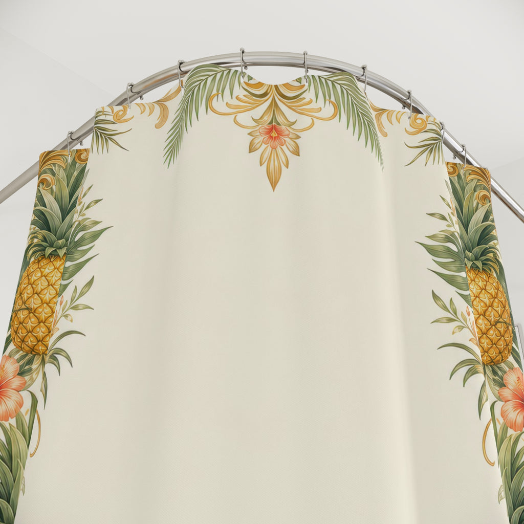 Pineapple Border Shower Curtain