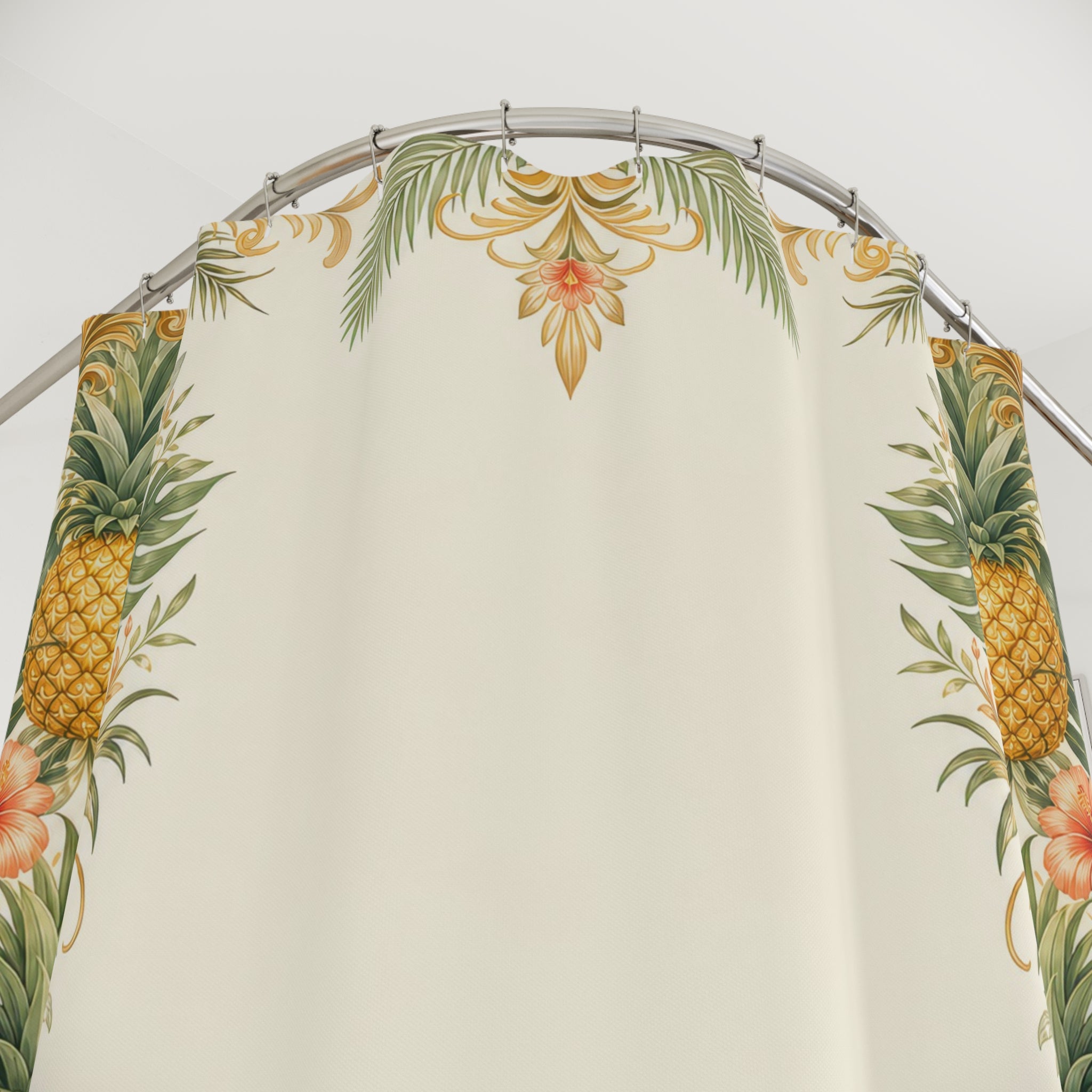 Pineapple Border Shower Curtain