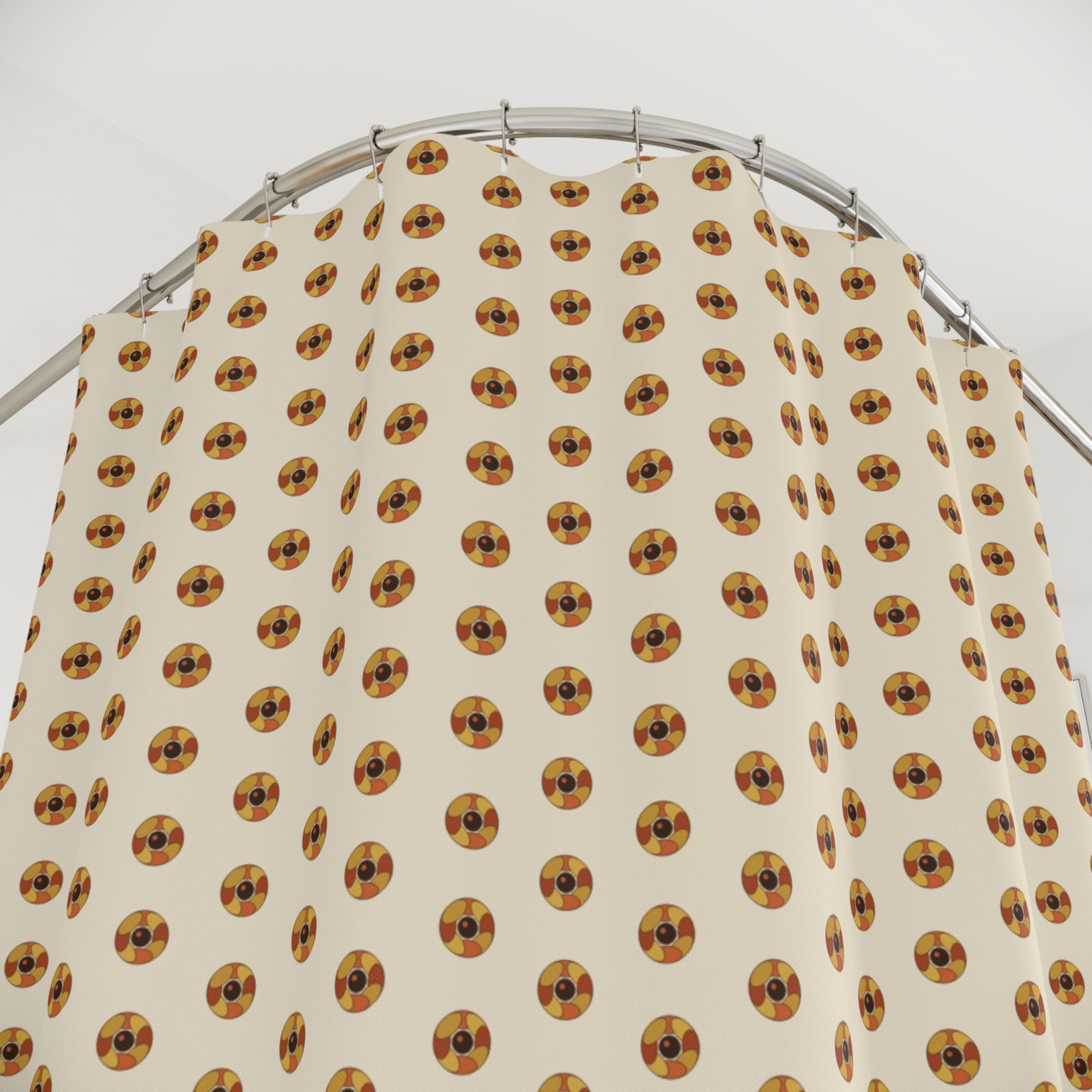 70s Atomic Daisy Shower Curtain