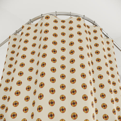 70s Atomic Daisy Shower Curtain