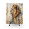 Watercolor Safari Animal Profile Shower Curtain