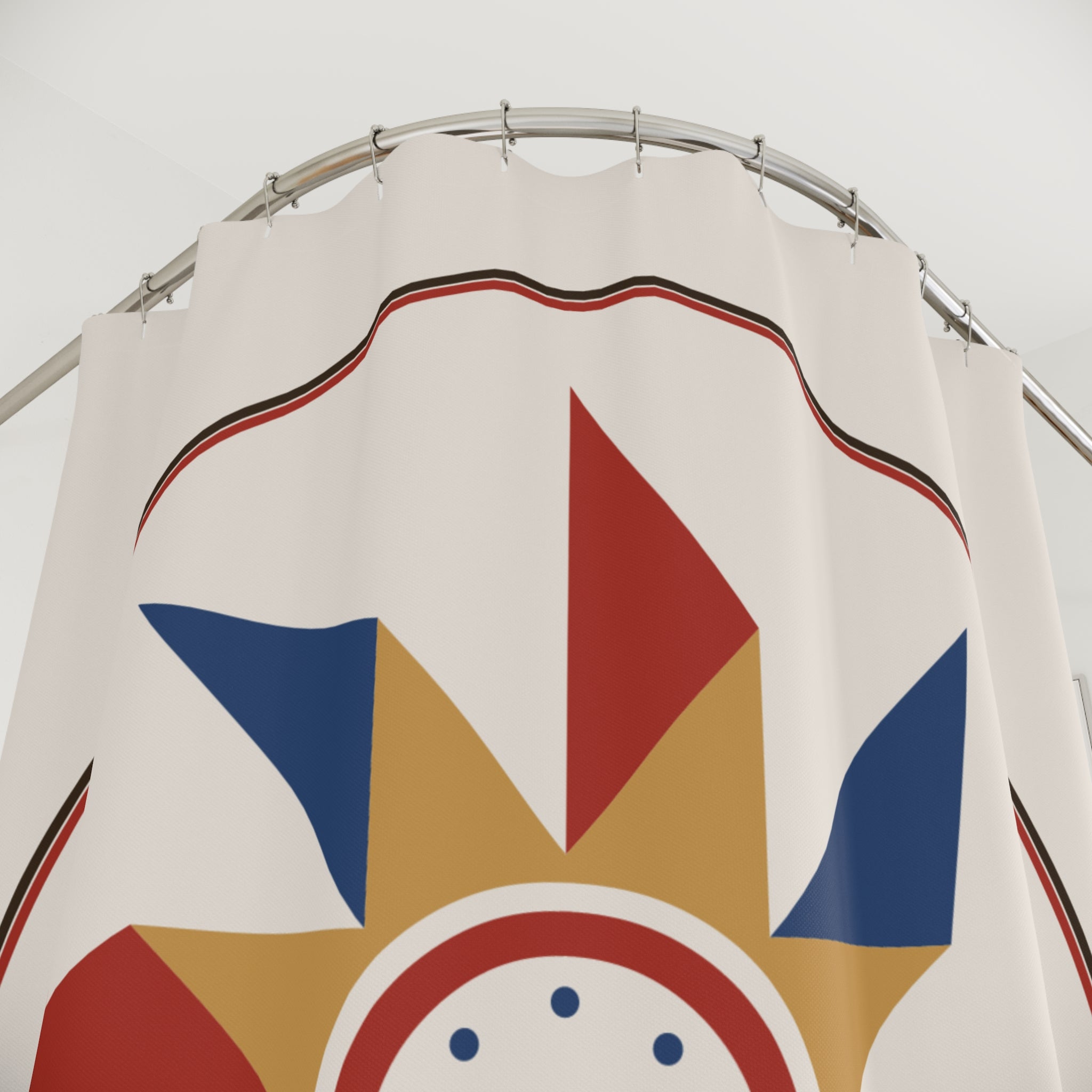 Folk Art Hex Sign Shower Curtain – PA Dutch Barn Star