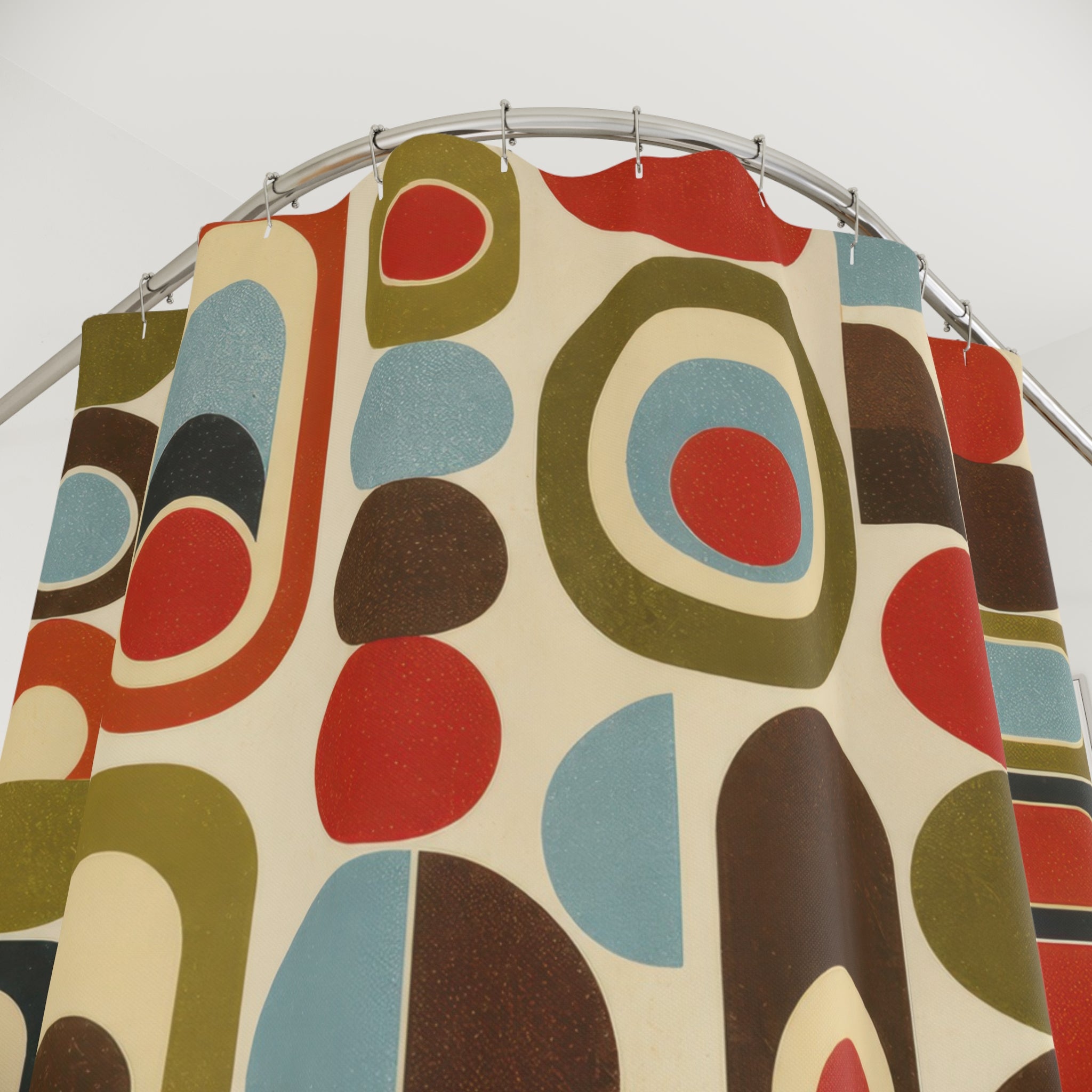 Mod Circle Geometric Shower Curtain
