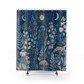 Blue Celestial Moon Shower Curtain