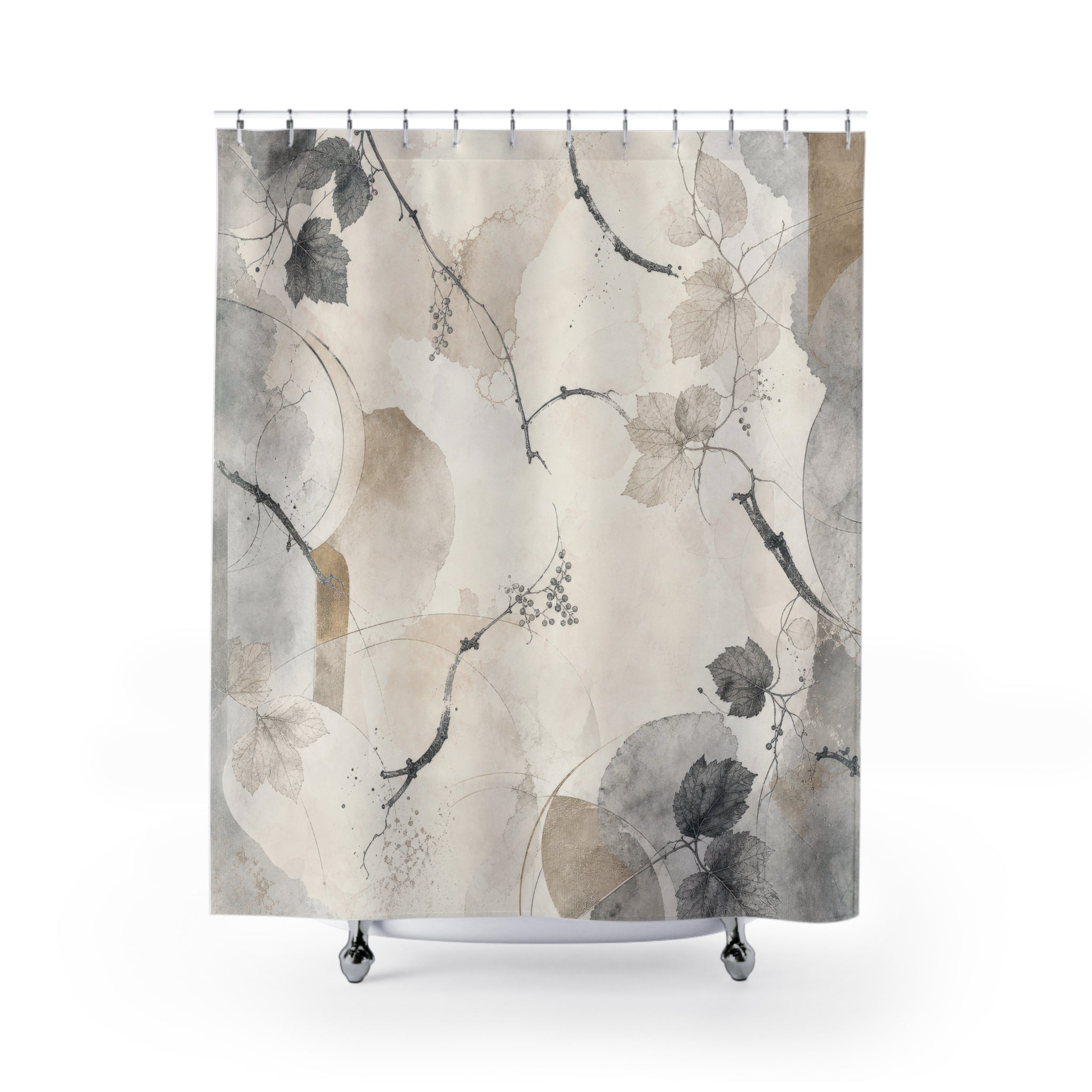 Botanical Branch Collage Shower Curtain