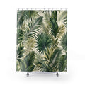Palm Leaf Shower Curtain: Green Botanical