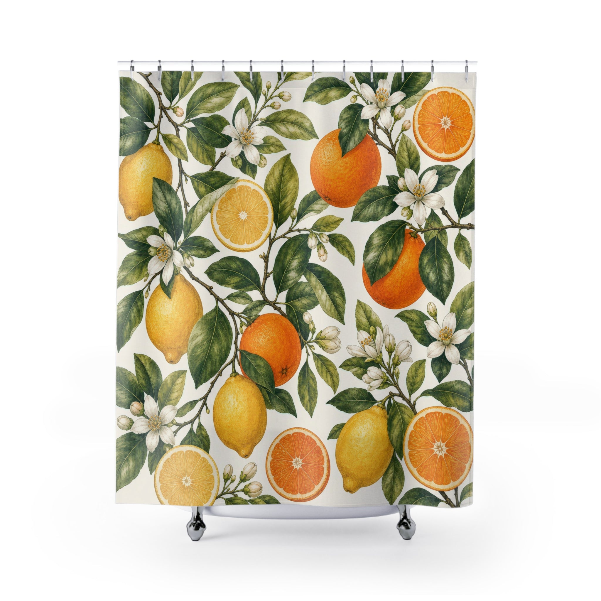 Citrus Botanical Fruit Shower Curtain