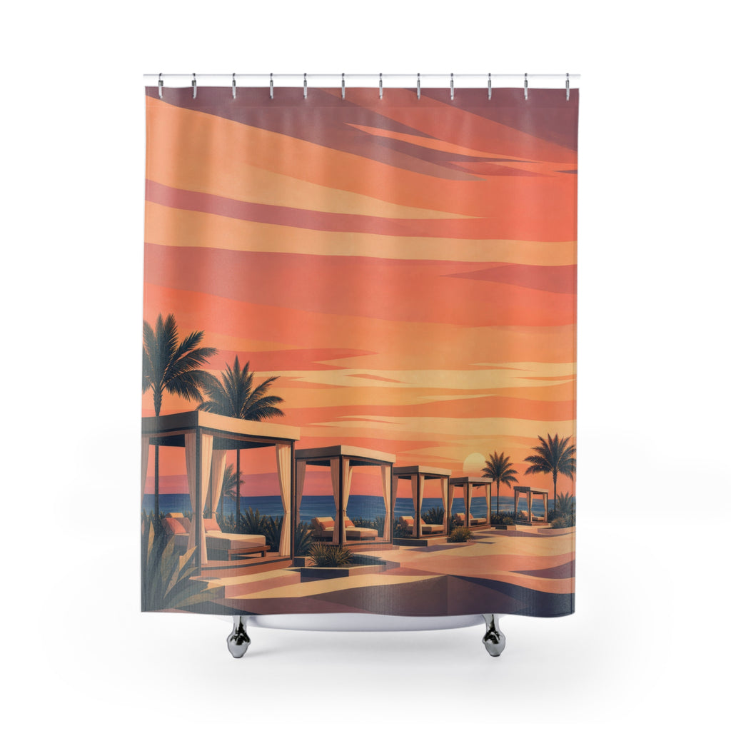 Resort Hotel Cabana Shower Curtain