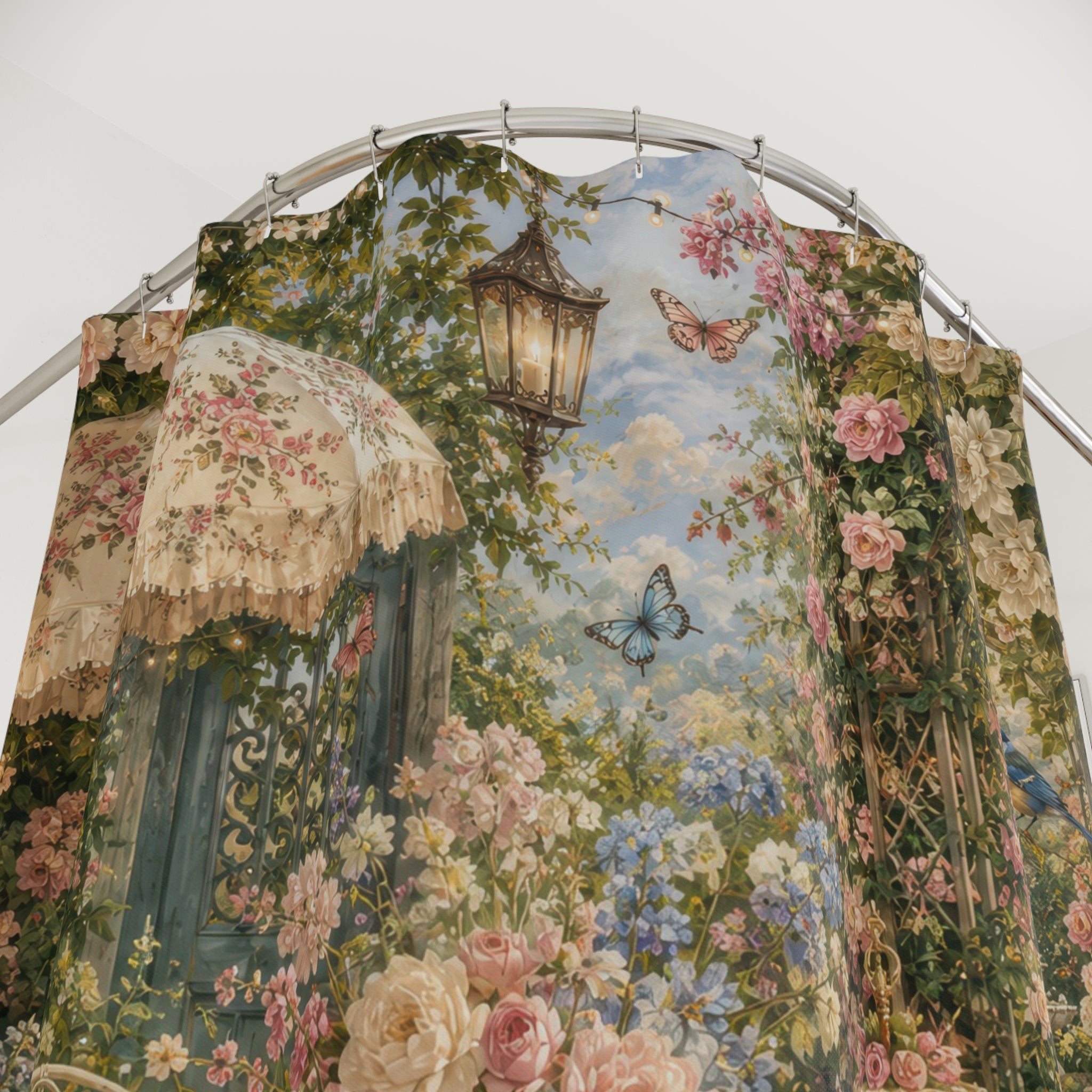 Garden Party Shower Curtain: Vintage Florals
