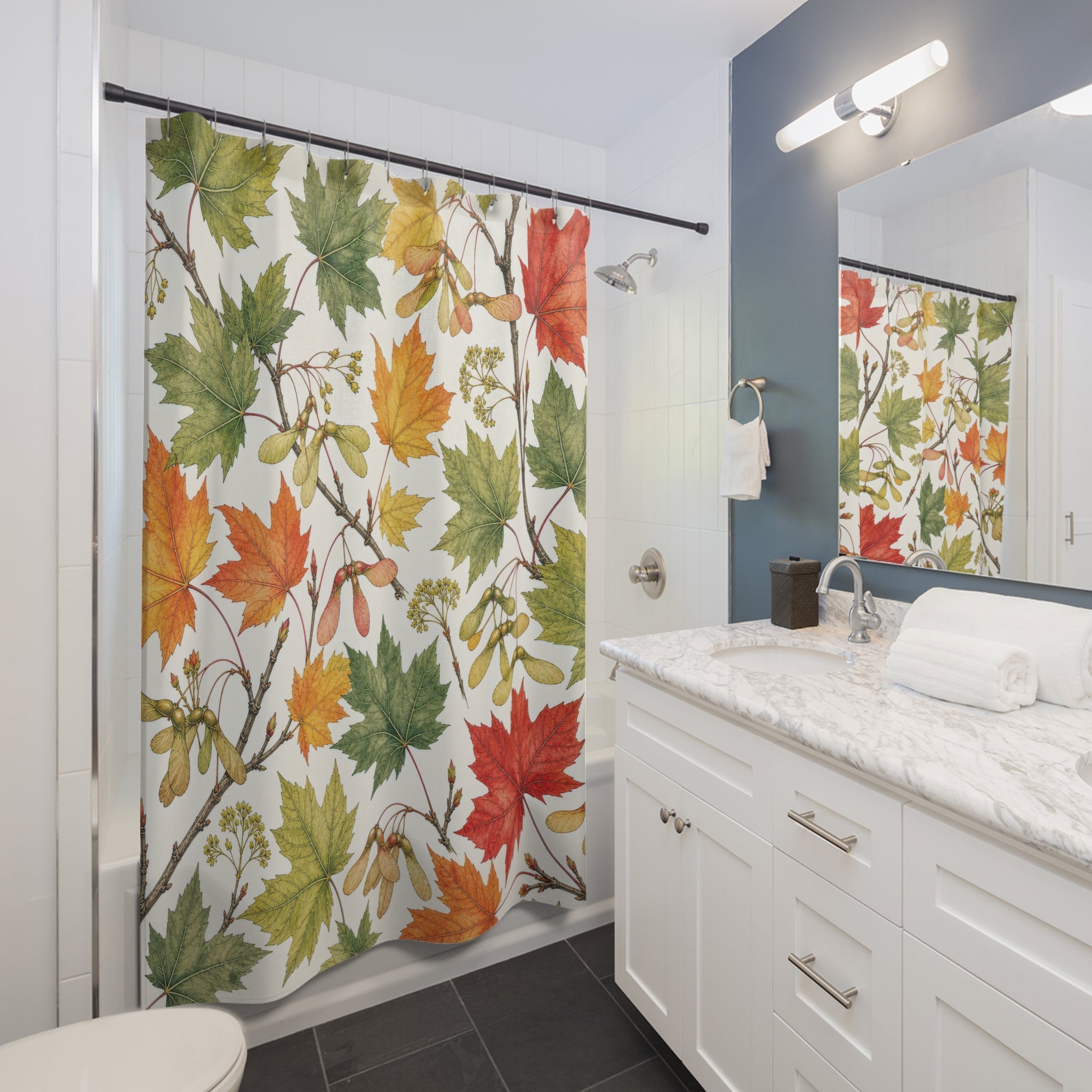 Maple Leaf Botanical Shower Curtain