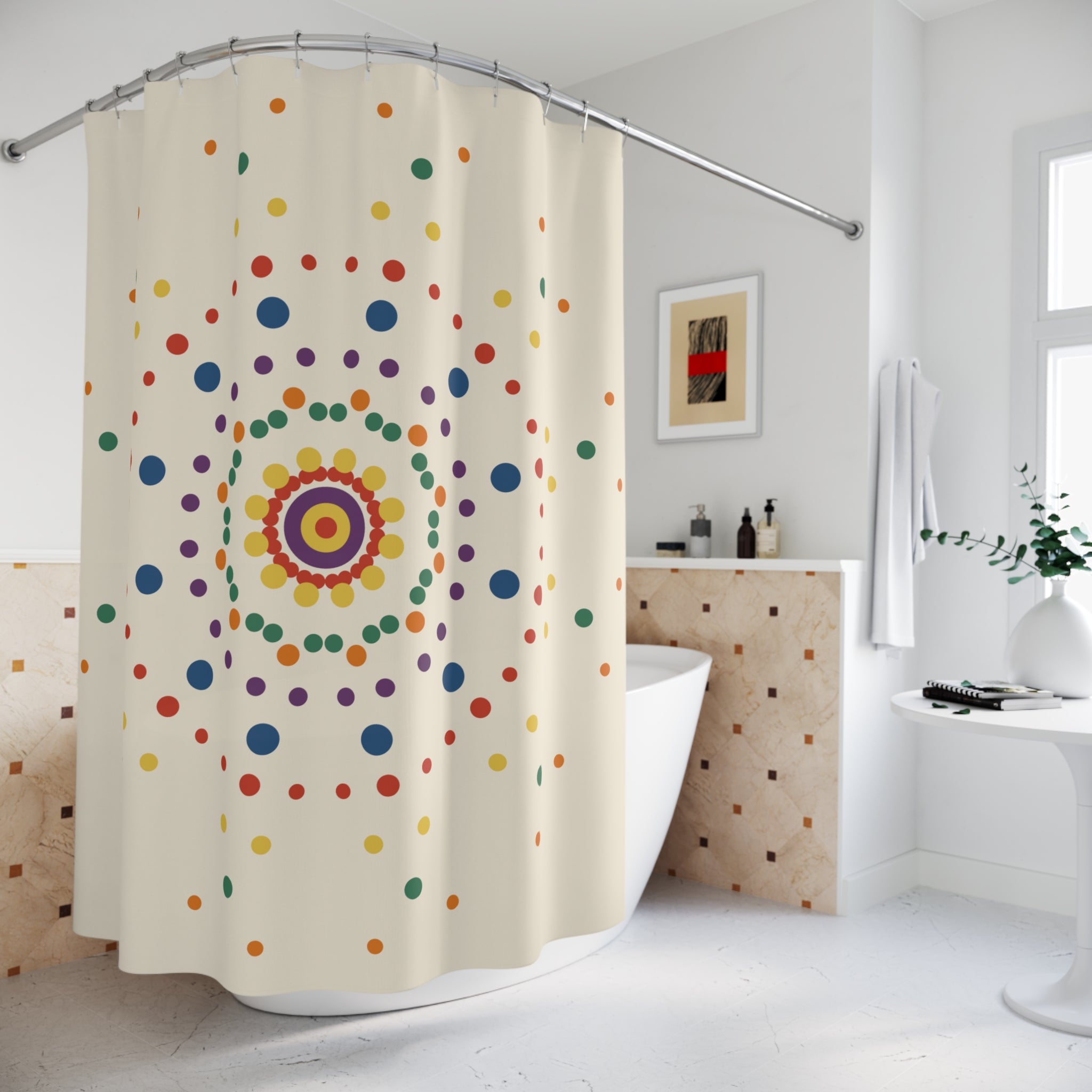 Kaleidoscope Shower Curtain: Mandala Geometry