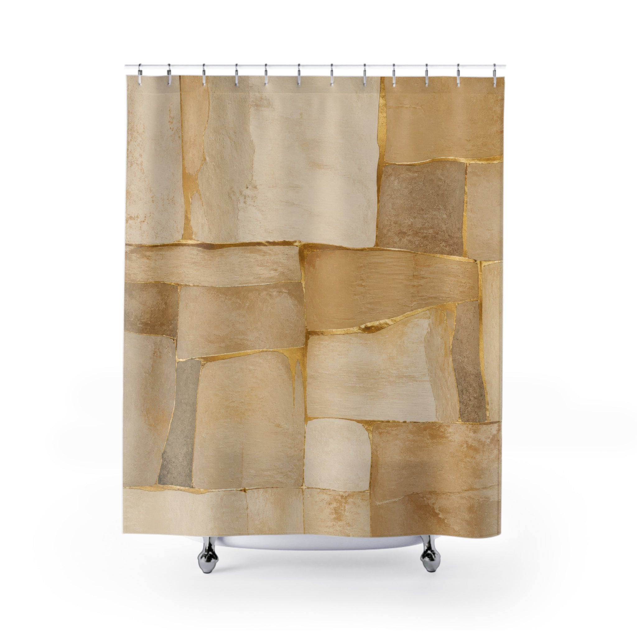 Gold Sandstone Shower Curtain