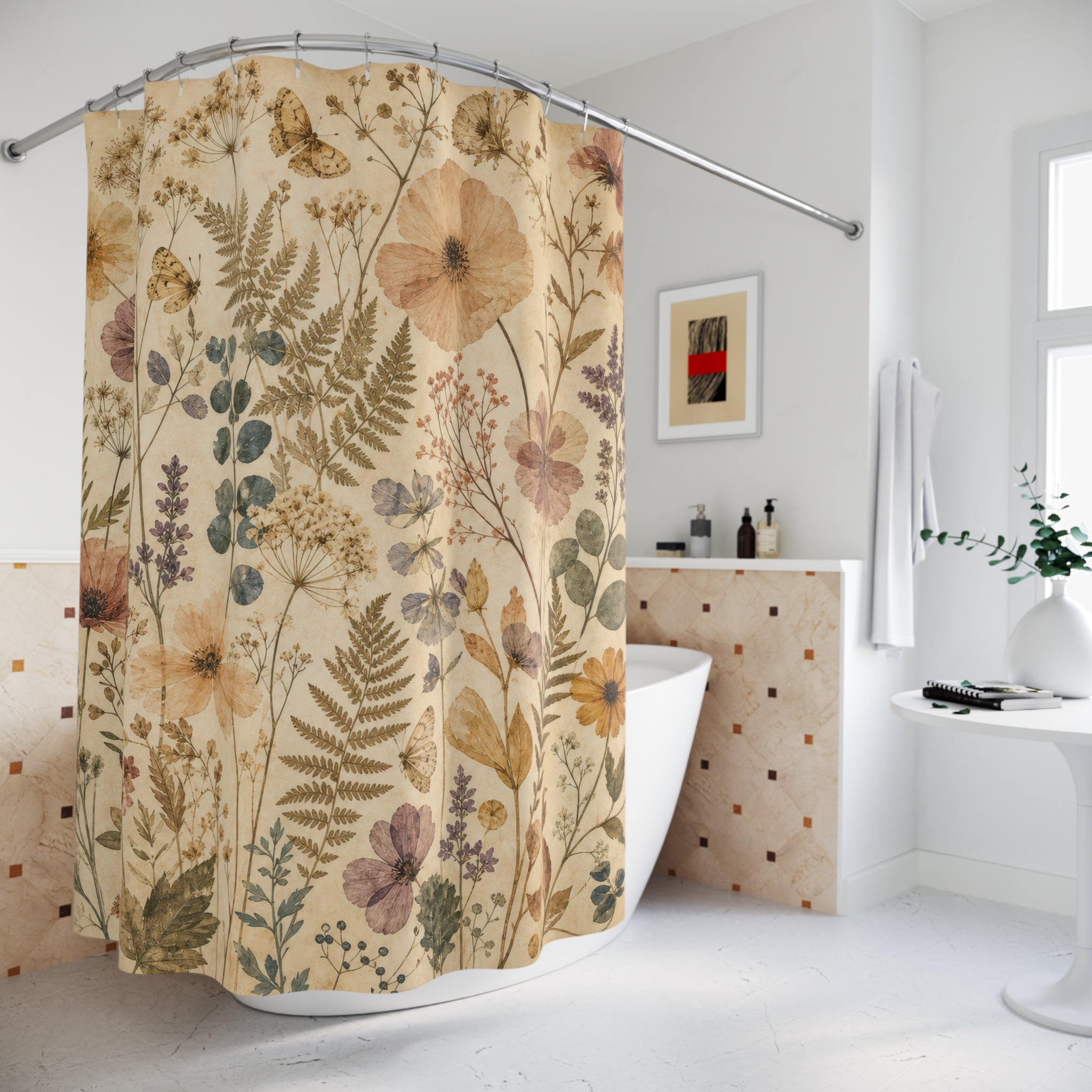 Wildflower Botanical Shower Curtain
