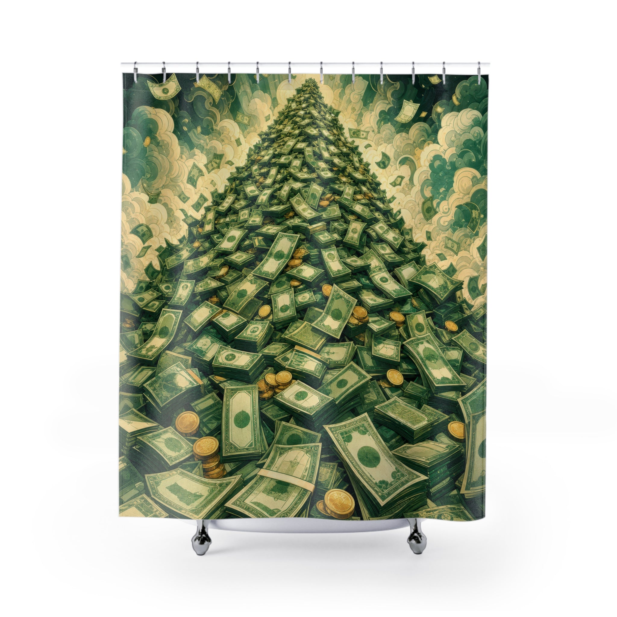 Money Mountain Cash Unique Funny Shower Curtain