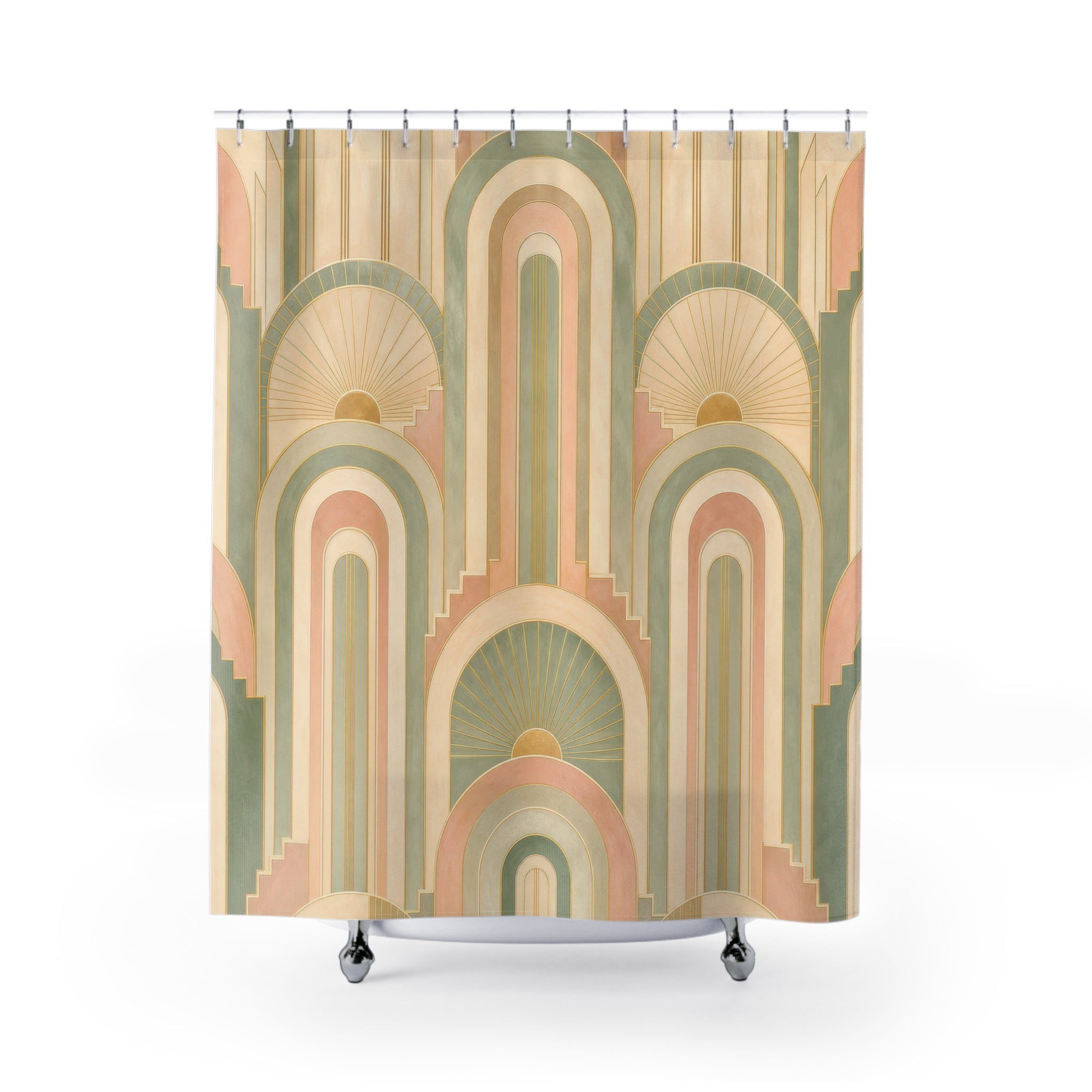 Geometric Art Deco Archway Shower Curtain