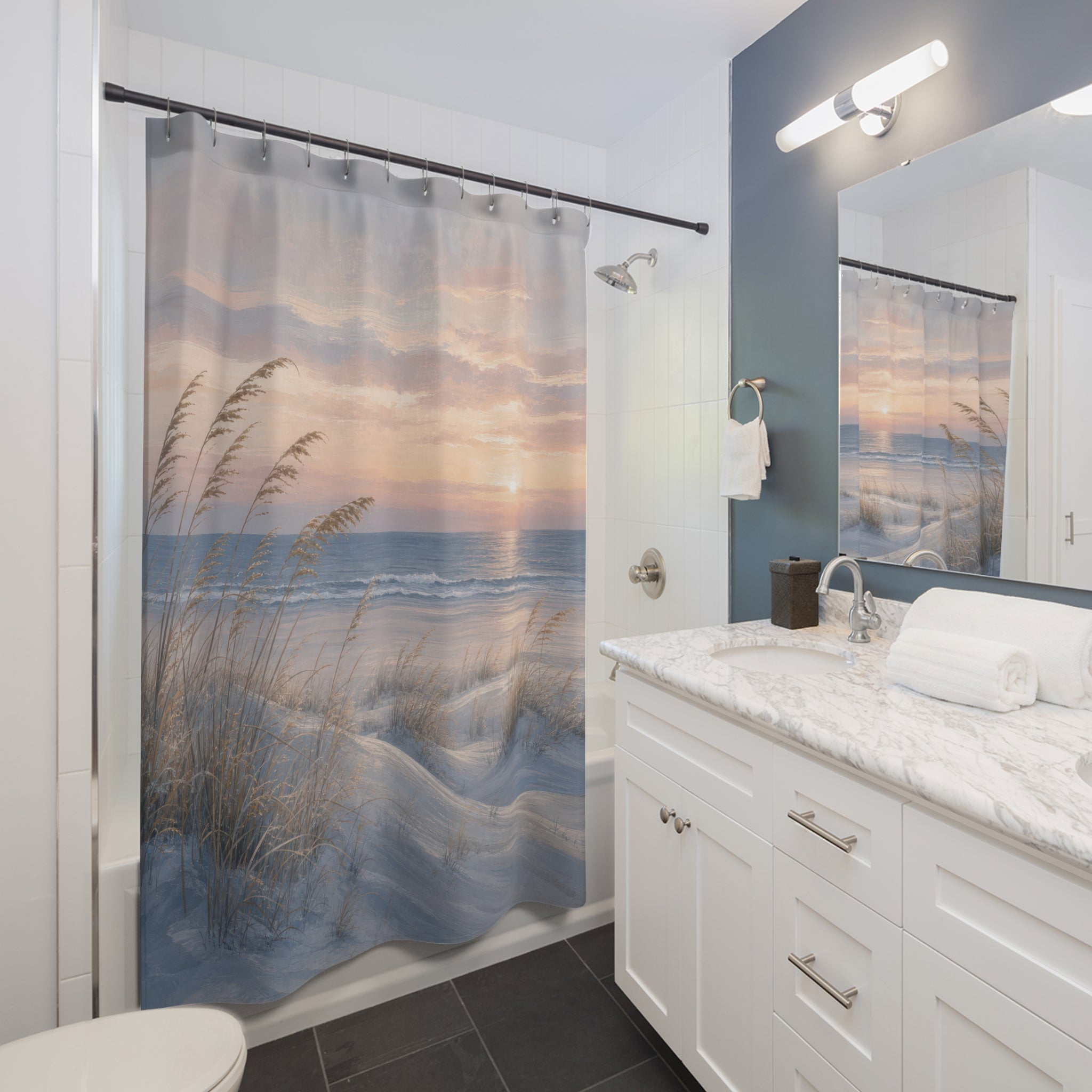 Winter Dune Beachy Shower Curtain