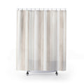 White Cream Watercolor Stripe Shower Curtain