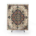 Navy Terracotta Mandala Medallion Shower Curtain