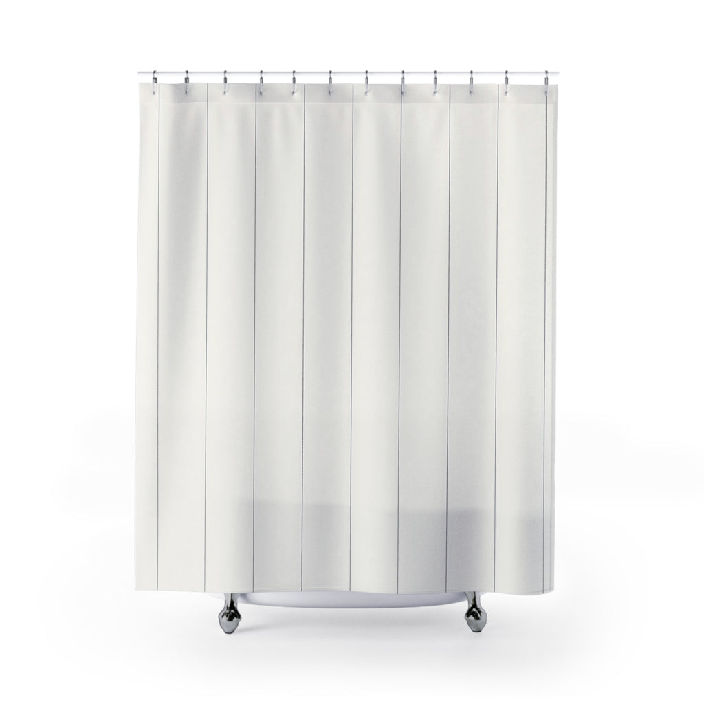 Slate Grey Pinstripe Shower Curtain