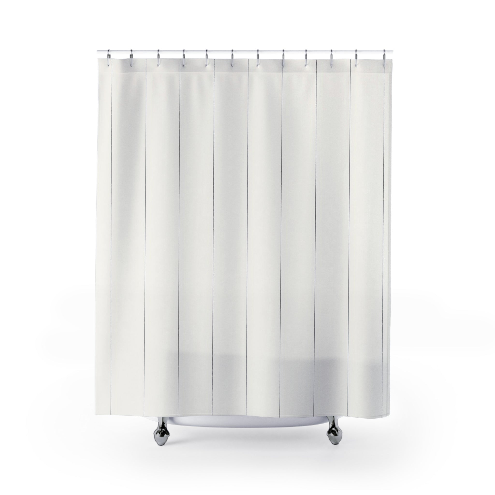 Slate Grey Pinstripe Shower Curtain