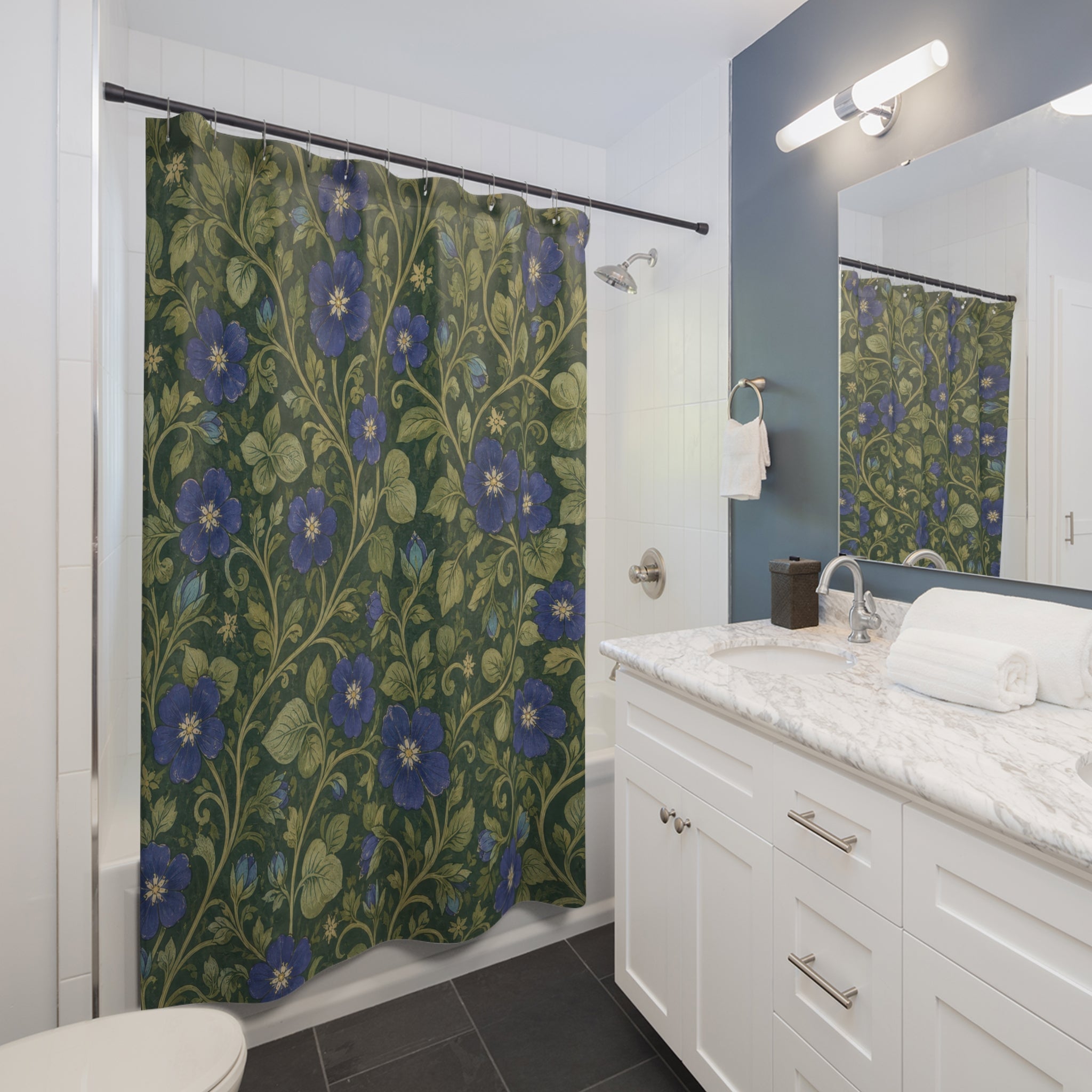 William Morris Pimpernel Shower Curtain – Green