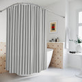 Black and White Varied Stripe Shower Curtain