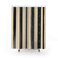 Beige Ivory Dotted Stripe Shower Curtain