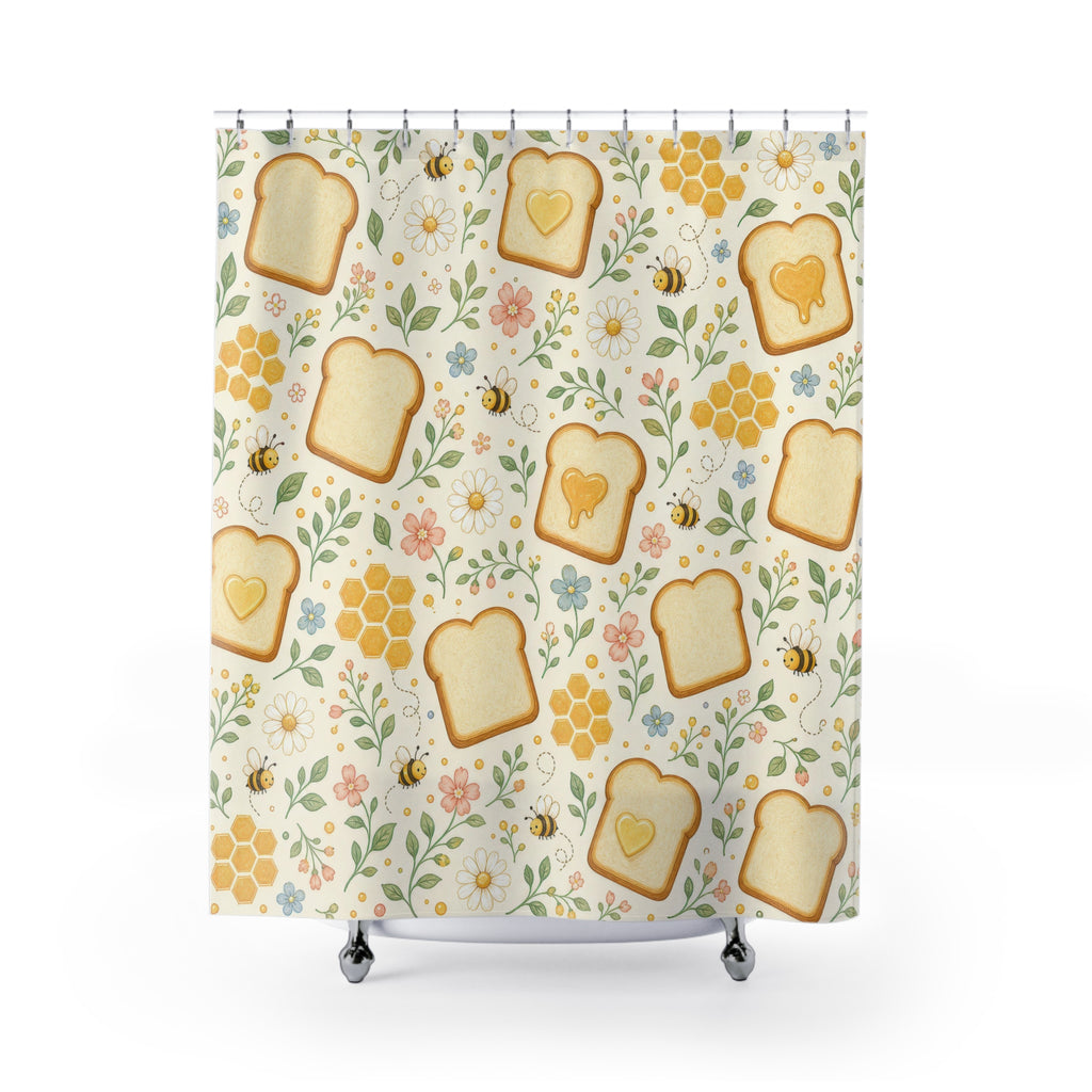 Toast Honey Cute Shower Curtain
