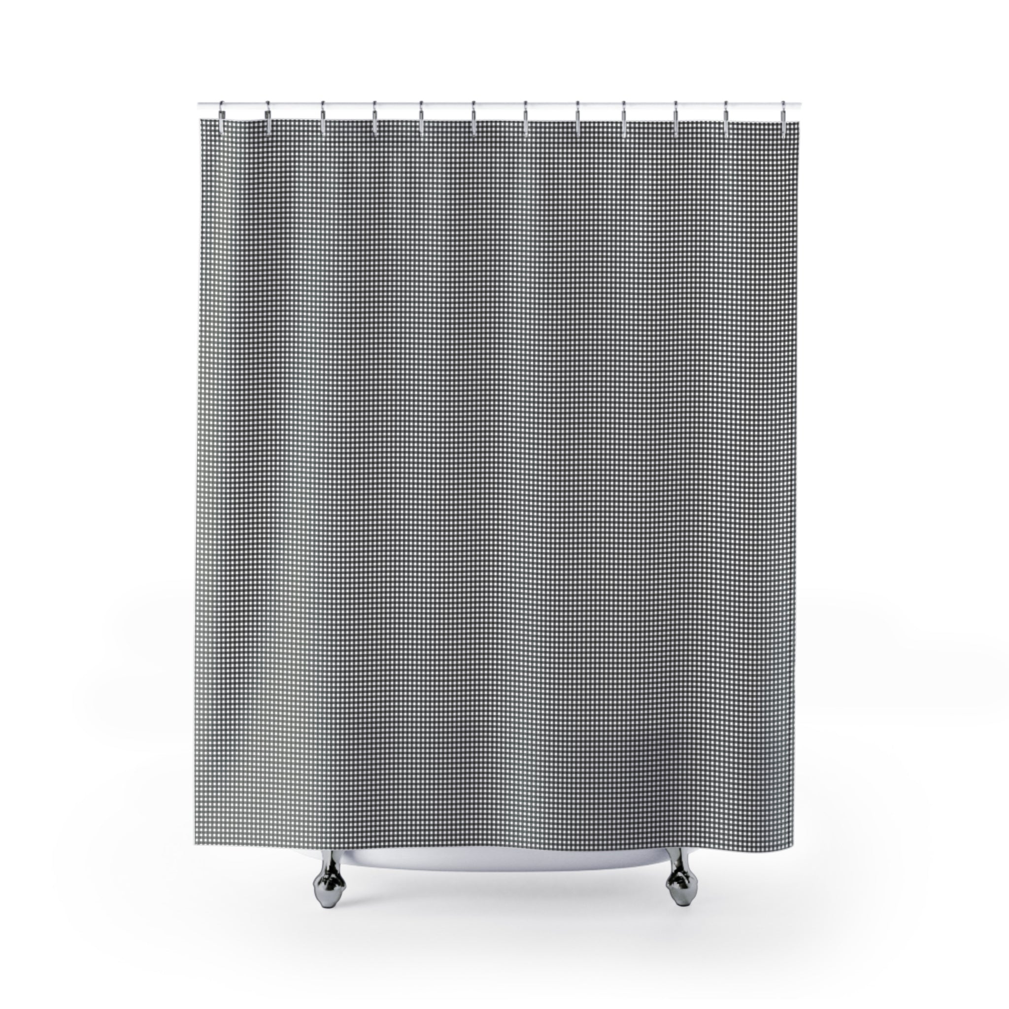 Black and White Gingham Shower Curtain