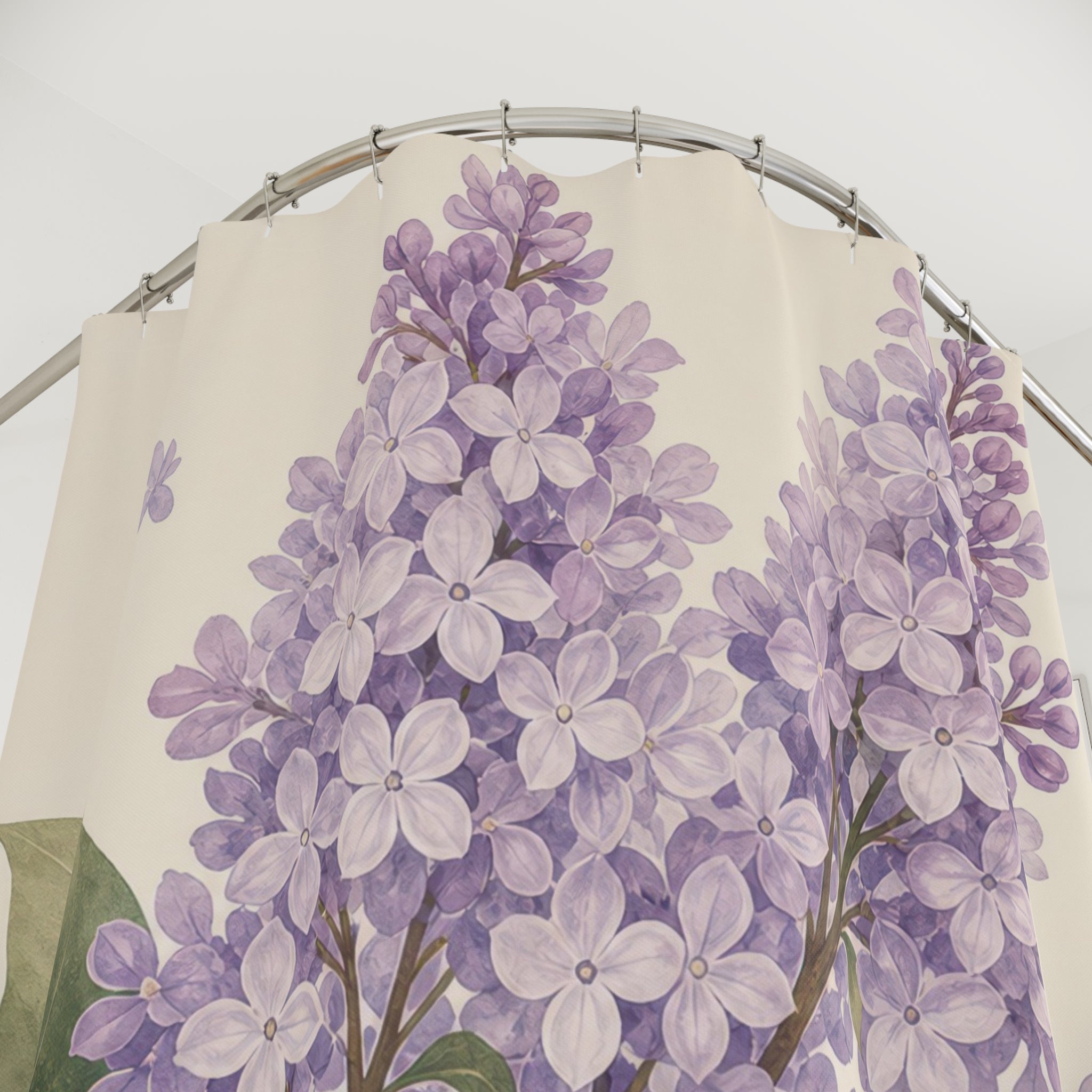 Lilac Purple Floral Shower Curtain: Lilac Shower Curtain