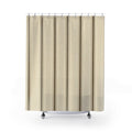 Brown Striped Shower Curtain, Cream Dark Brown Bath Decor, Classic Vertical Stripe Pattern, Modern Farmhouse Guest Bathroom Decor Style