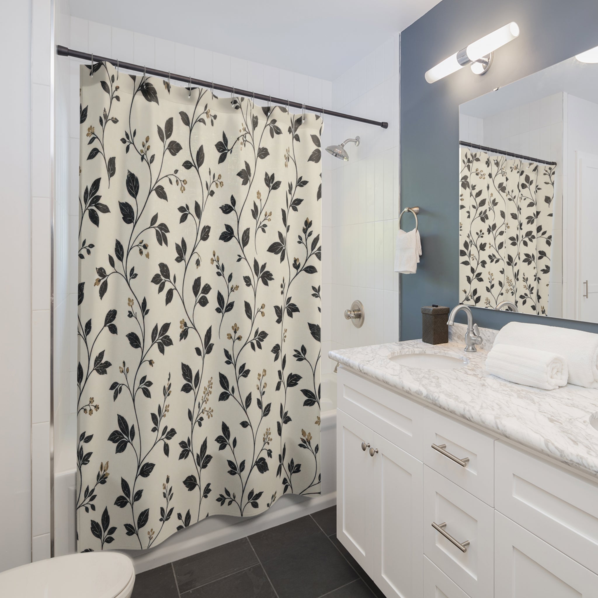 Black and White Shower Curtain
