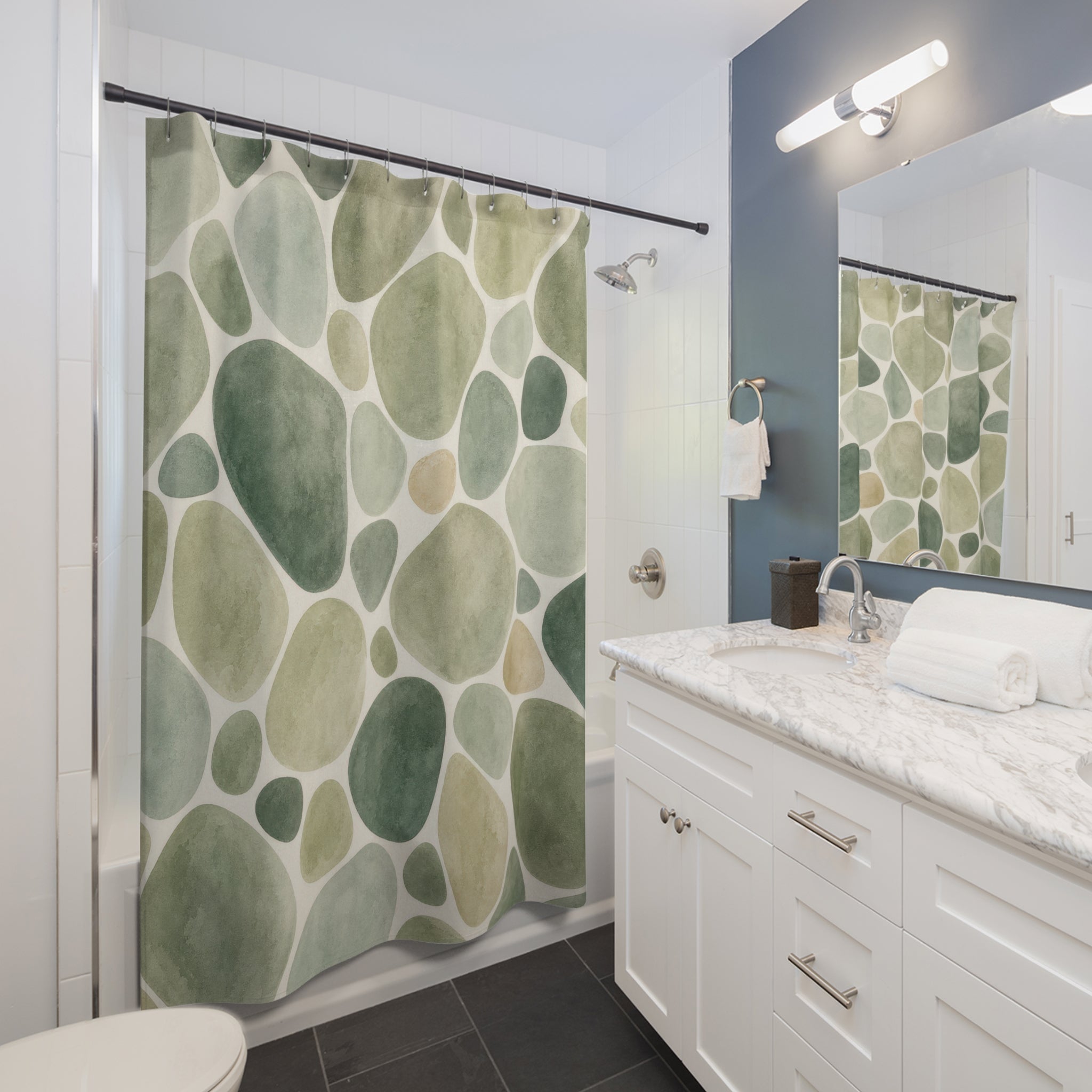 Jade Pebble Shower Curtain