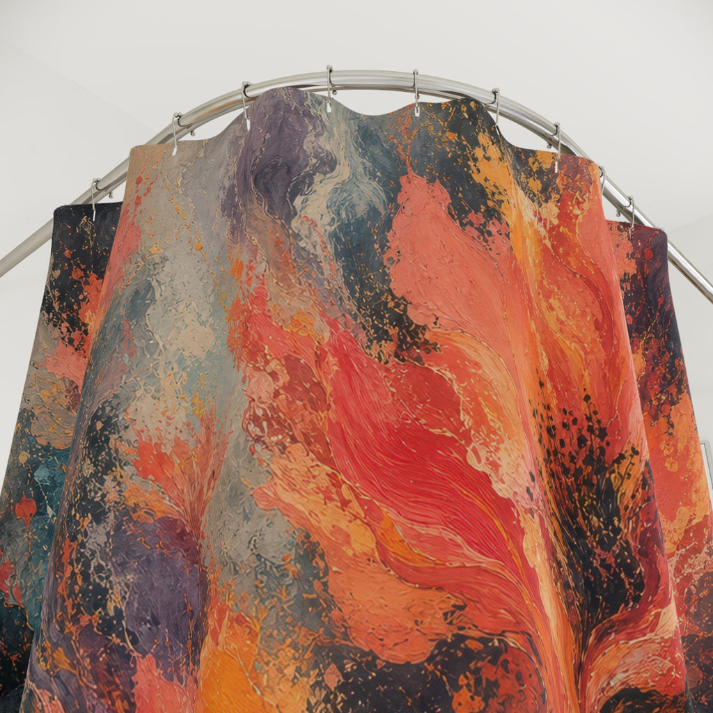 Volcanic Bloom Field Shower Curtain
