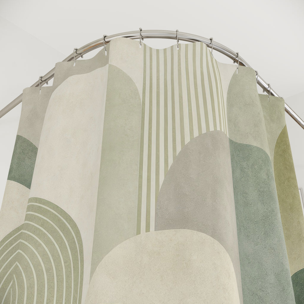 Sage Gray Arc Shower Curtain