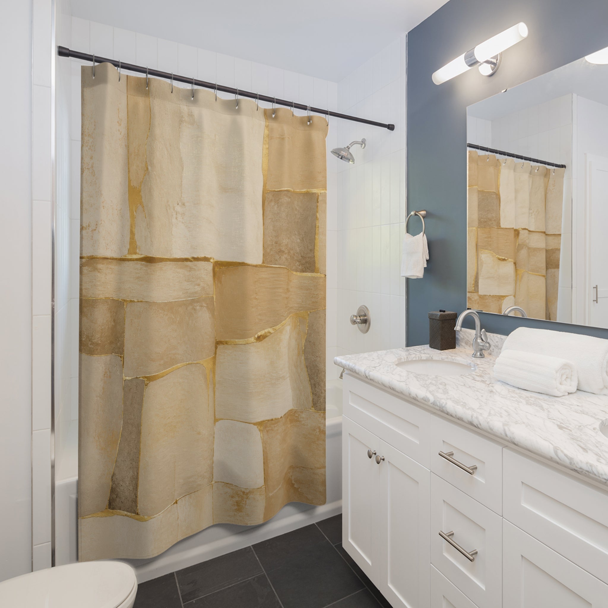 Gold Sandstone Shower Curtain