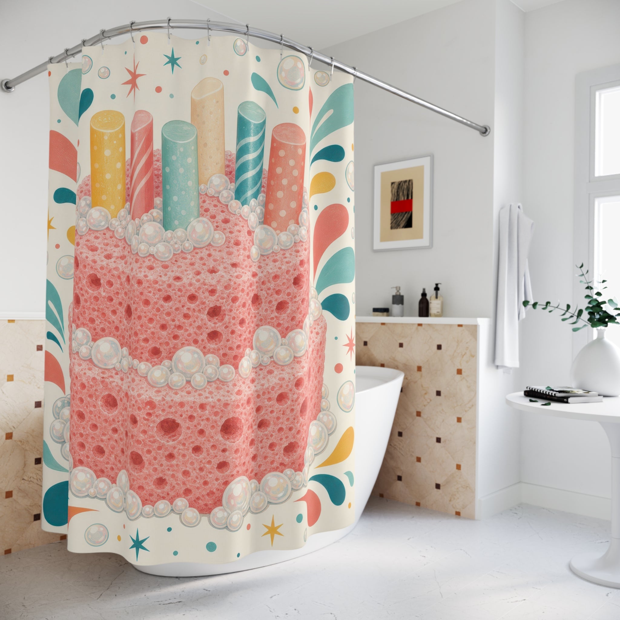 Pink Cake Shower Curtain
