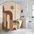 Boho Arch Shower Curtain – Terracotta Beige