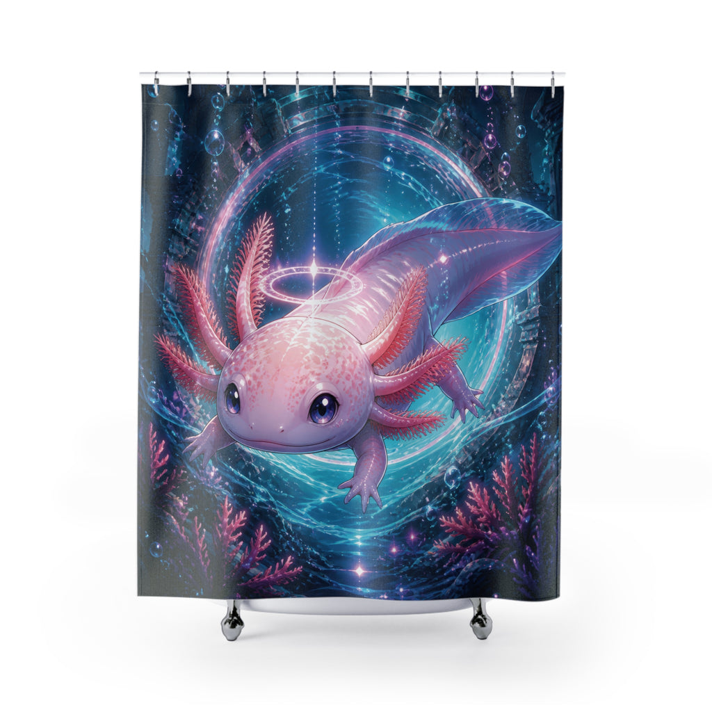 Anime Axolotl Portal Oracle Shower Curtain