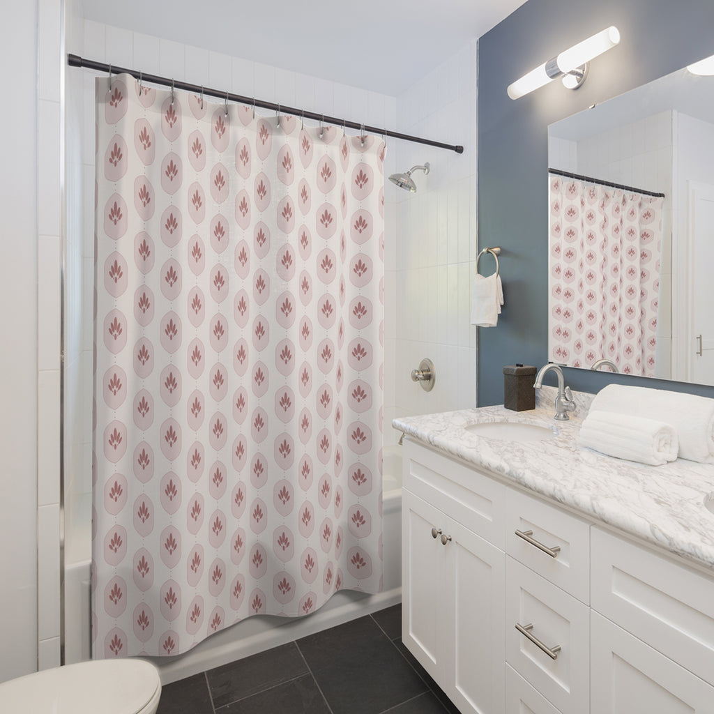 Blush Pink Damask Shower Curtain – Rose Ogee
