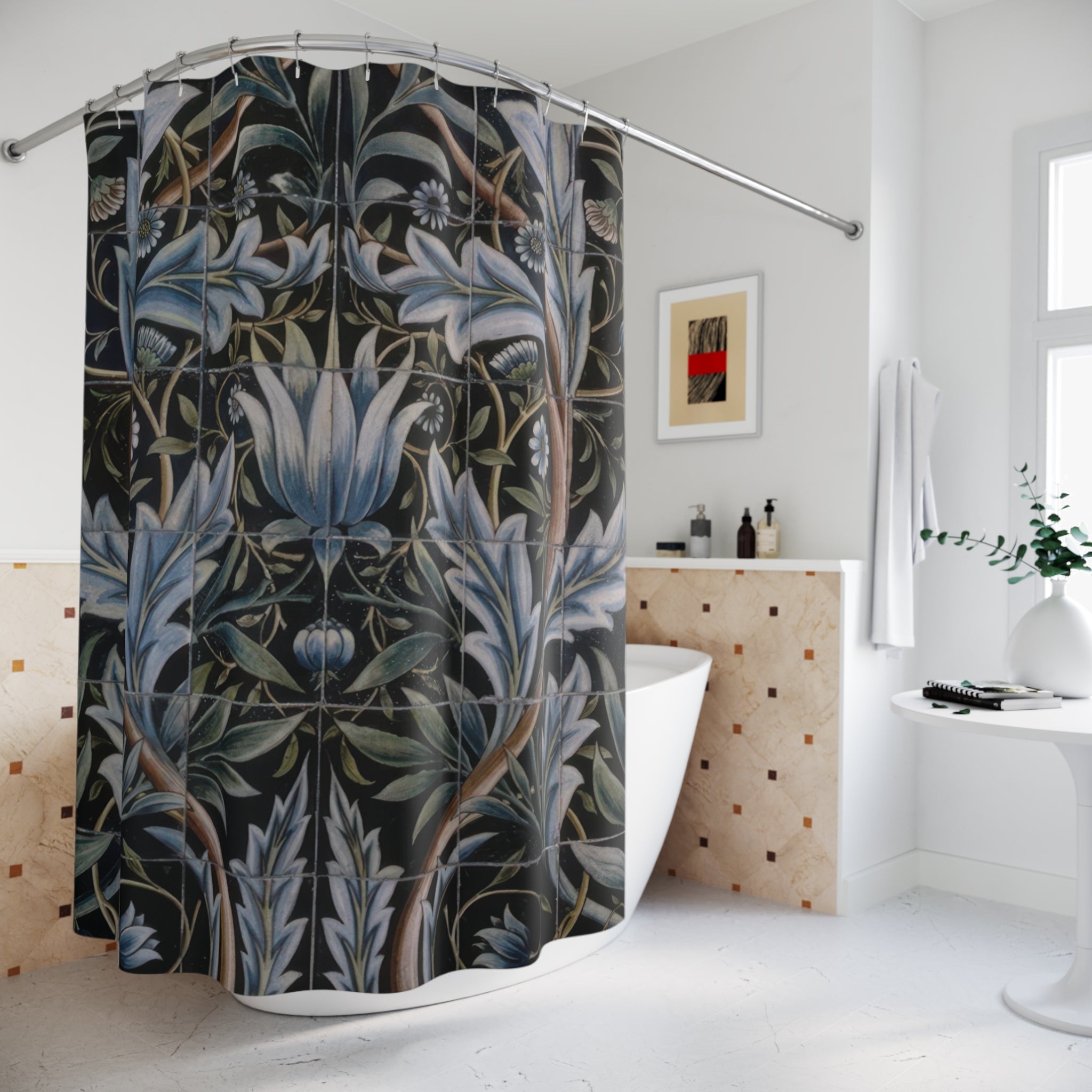 William Morris Membland Hall Tile Shower Curtain