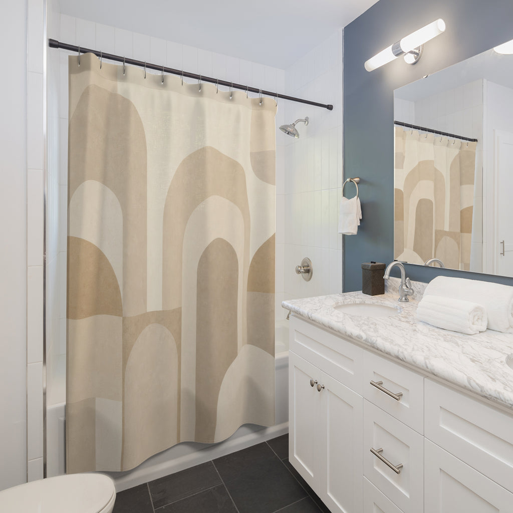 Abstract Arch Geometric Shower Curtain