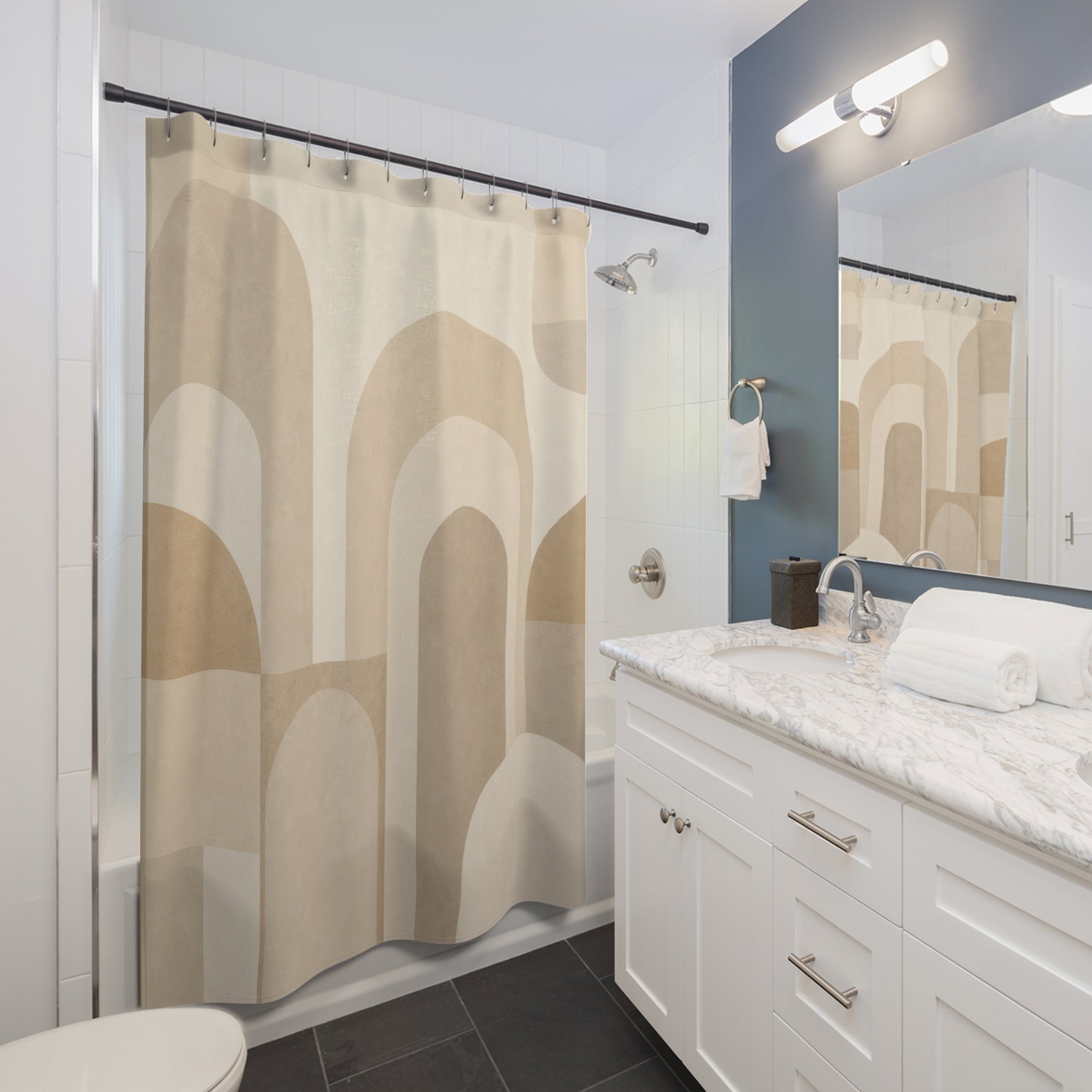 Abstract Arch Geometric Shower Curtain