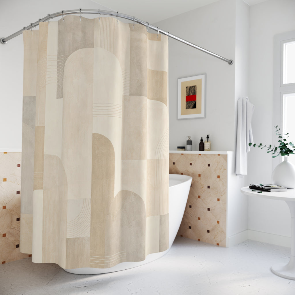 Ivory Arch Block Shower Curtain