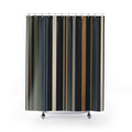 Charcoal Taupe Vertical Stripe Shower Curtain