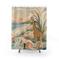 Coastal Safari Animal Scene Shower Curtain